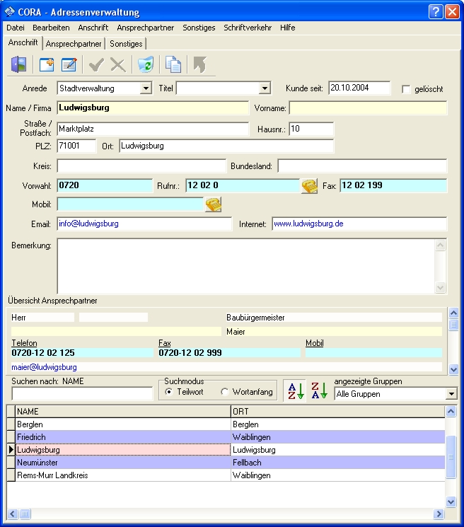 Cora Management Software