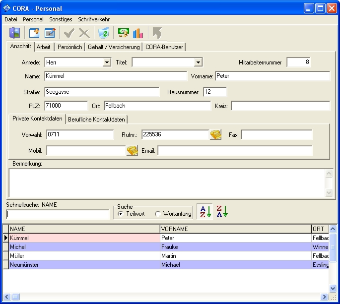 Cora Management Software